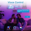 Wifi-s okos LED izzó, 9W, szabályozható fényerő, RGB + hideg/meleg fehér 1