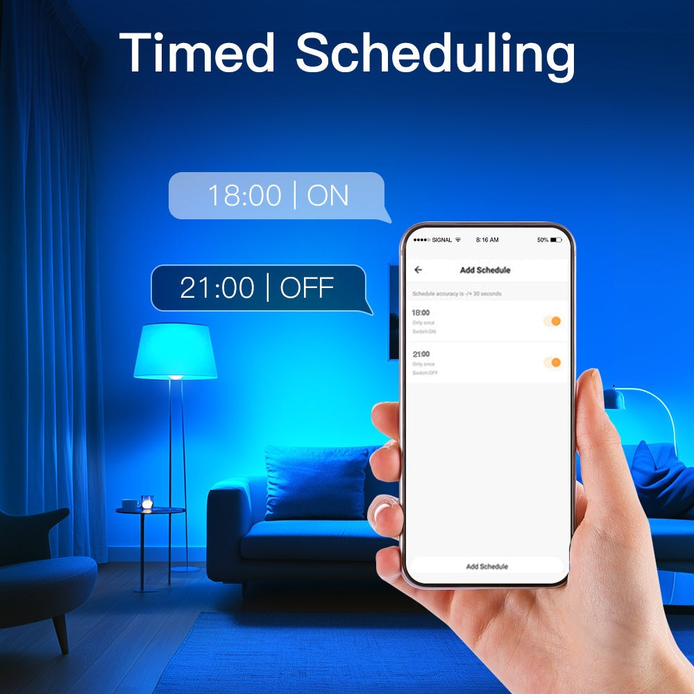 Wifi-s okos LED izzó, 9W, szabályozható fényerő, RGB + hideg/meleg fehér 2