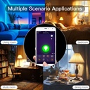 Wifi-s okos LED izzó, 9W, szabályozható fényerő, RGB + hideg/meleg fehér 4