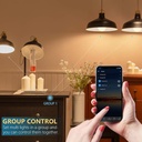 Wifi-s okos LED izzó, 9W, szabályozható fényerő, RGB + hideg/meleg fehér 6