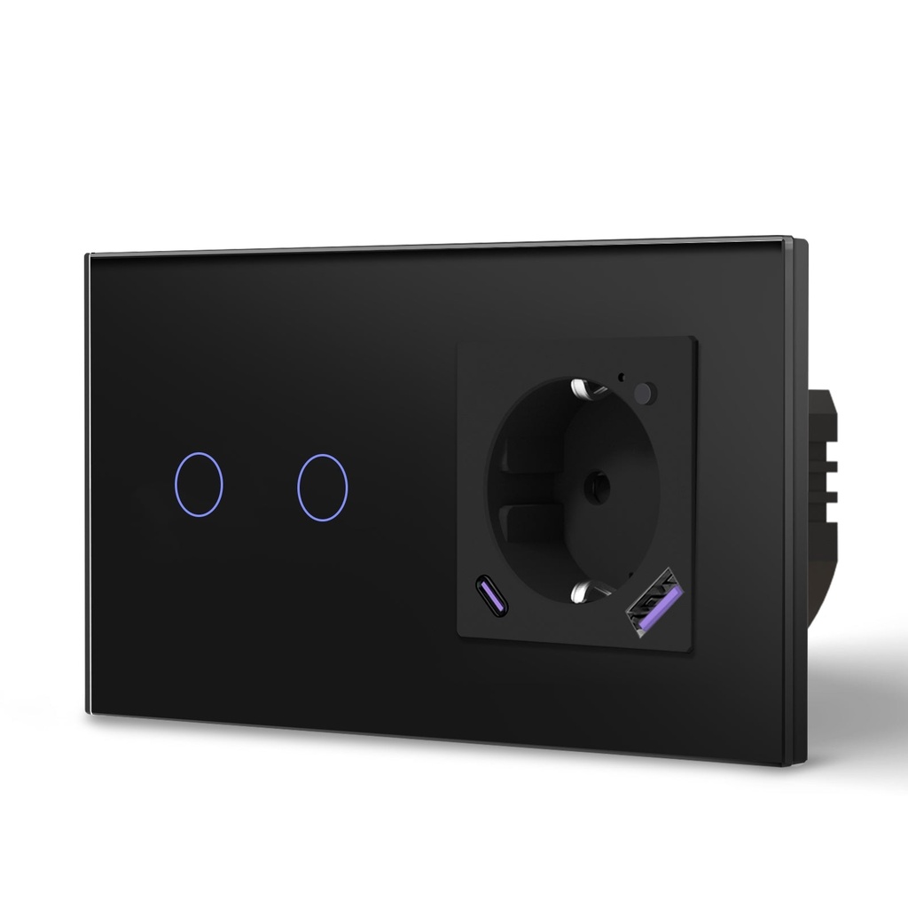 BSEED Wifi-s okos villanykapcsoló Wifi-s EU konnektorral és 20W USB-C töltővel 5