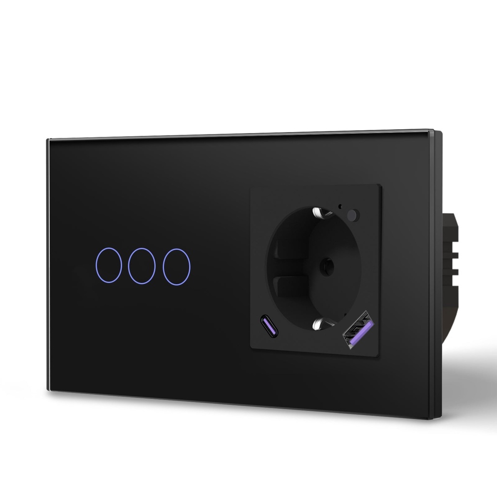 BSEED Wifi-s okos villanykapcsoló Wifi-s EU konnektorral és 20W USB-C töltővel 7