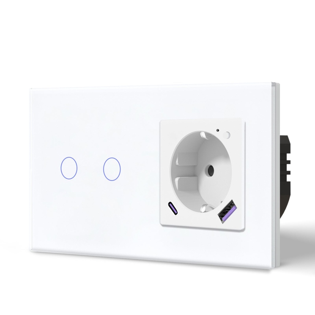 BSEED Wifi-s okos villanykapcsoló Wifi-s EU konnektorral és 20W USB-C töltővel 11
