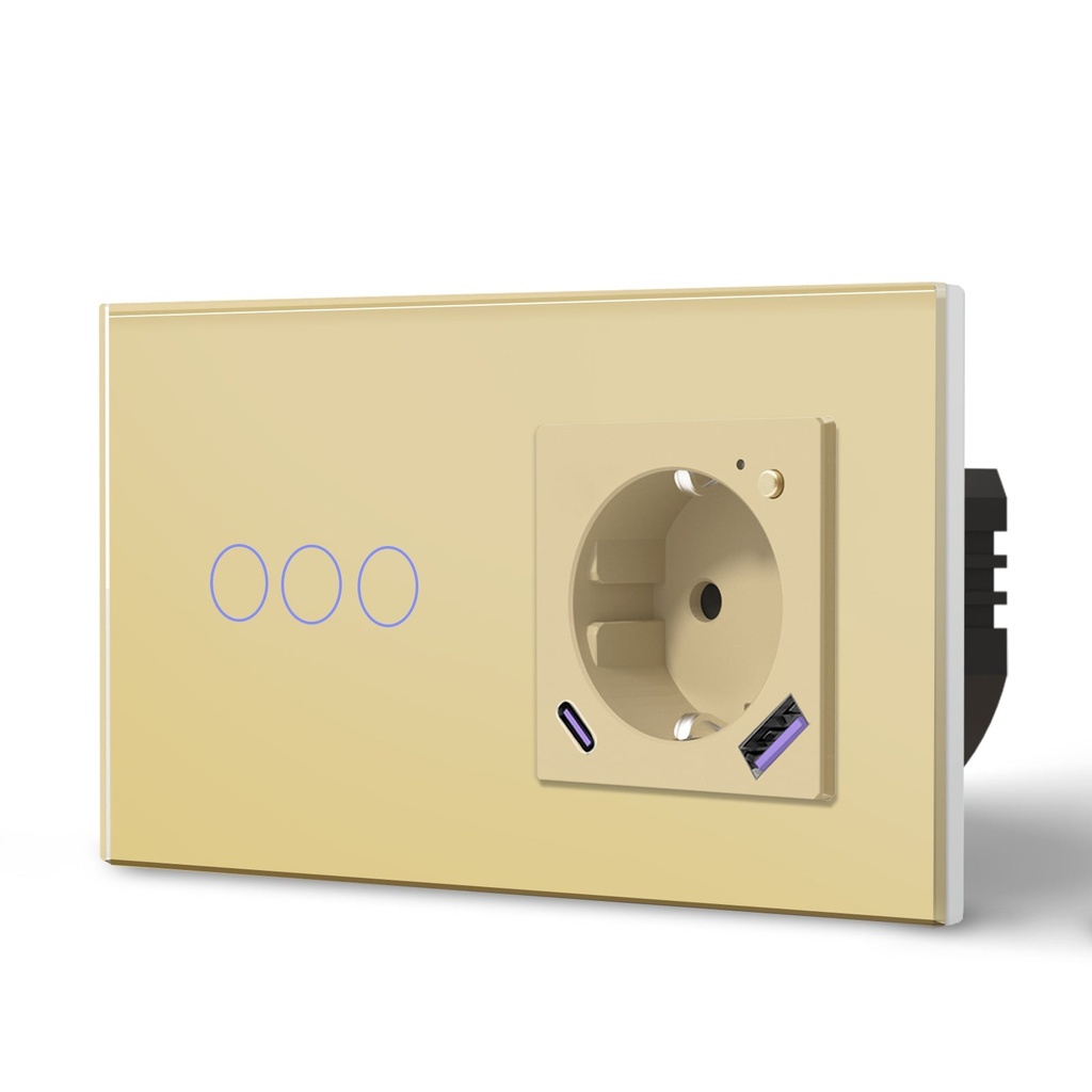 BSEED Wifi-s okos villanykapcsoló Wifi-s EU konnektorral és 20W USB-C töltővel 19