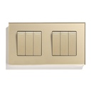 BSEED mechanikus nyomógombos villanykapcsoló, egyutas, dupla 157 mm-es üveg panel 9