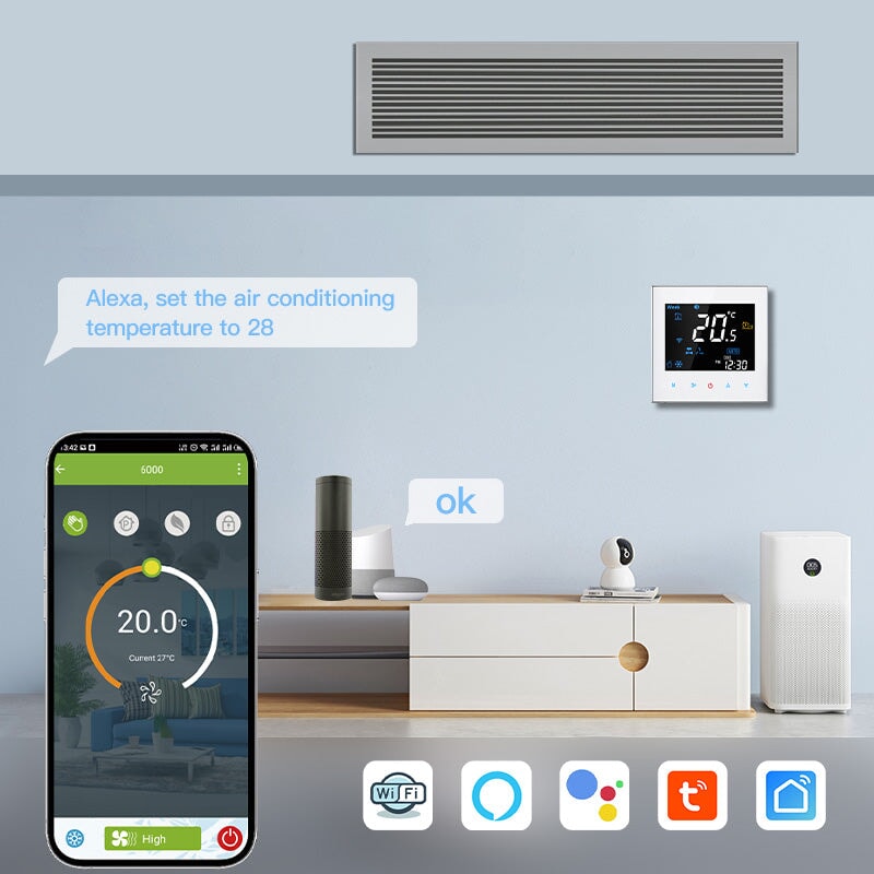 Wifi-s okos termosztát központi klímához (fan coil), 2 vagy 4 csöves 2