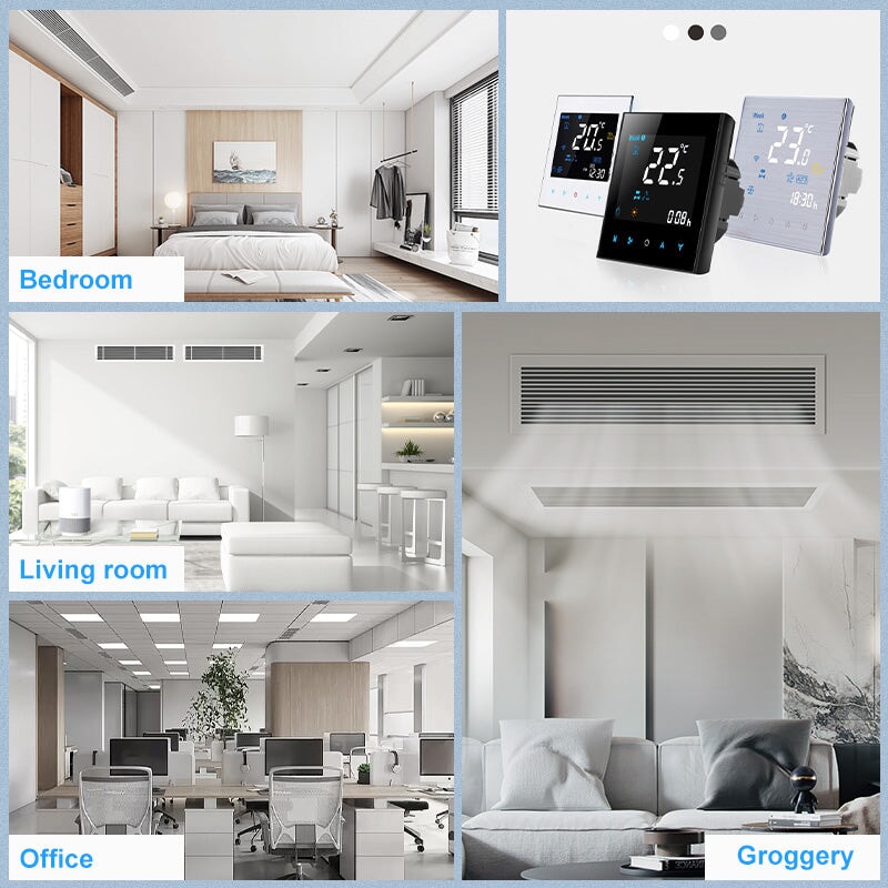 BSEED Zigbee okos termosztát központi klímához (fan coil) 3