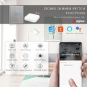 BSEED Zigbee érintős okos fényerő-szabályzó, kétutas (váltó), üveg előlap 3