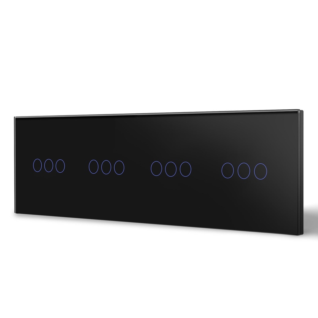 BSEED M sorozatú Wifi-s négyes érintős villanykapcsoló, 299 mm-es üveg panel 15