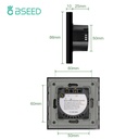 BSEED Zigbee érintős okos fényerő-szabályzó, kétutas (váltó), üveg előlap 8