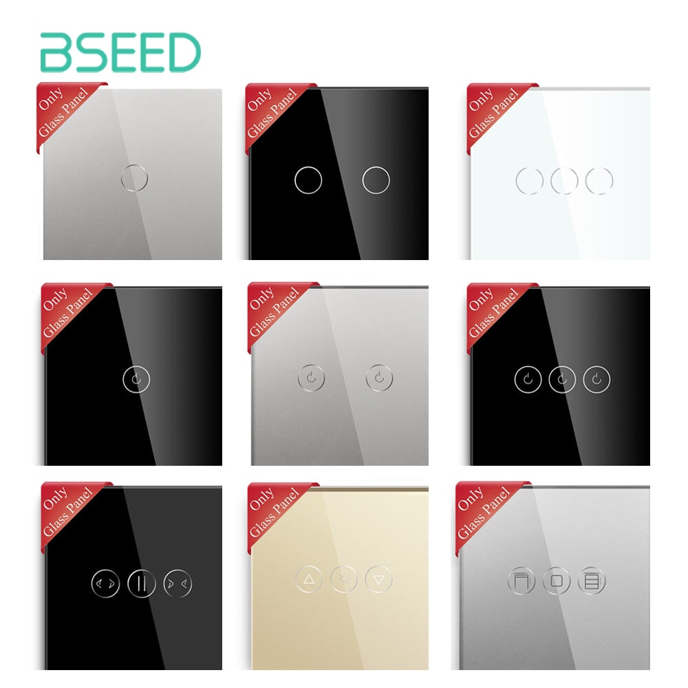BSEED 47 mm-es üveg kapcsoló-előlap ikonnal, pótalkatrész 1
