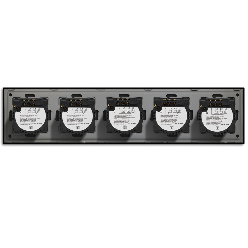 BSEED ötös Wifi-s érintős villanykapcsoló, 1–3 kapcsolós, 370 mm 4