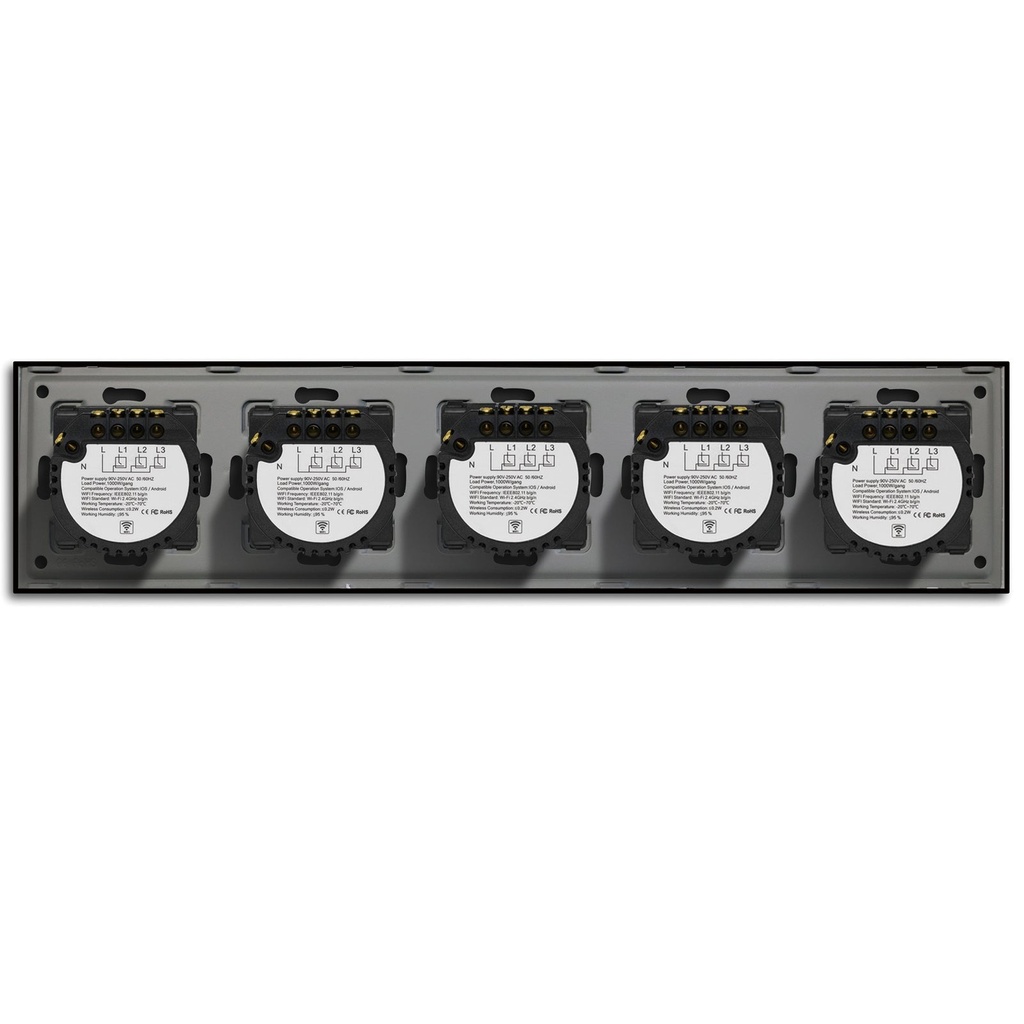 BSEED ötös Wifi-s érintős villanykapcsoló, 1–3 kapcsolós, 370 mm 6