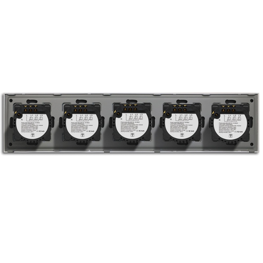 BSEED ötös Wifi-s érintős villanykapcsoló, 1–3 kapcsolós, 370 mm 10