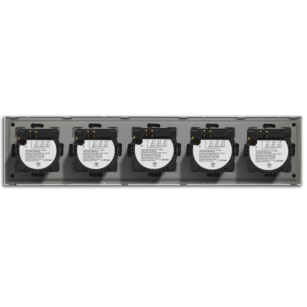 BSEED ötös Wifi-s érintős villanykapcsoló, 1–3 kapcsolós, 370 mm 14