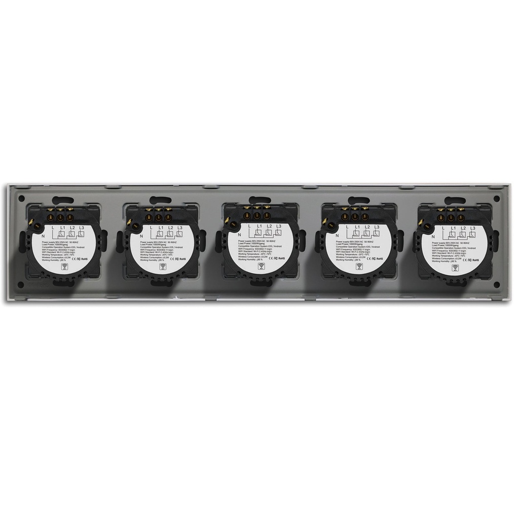 BSEED ötös Wifi-s érintős villanykapcsoló, 1–3 kapcsolós, 370 mm 16