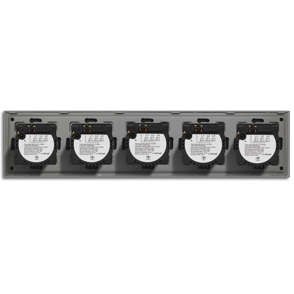 BSEED ötös Wifi-s érintős villanykapcsoló, 1–3 kapcsolós, 370 mm 20
