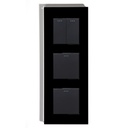 BSEED mechanikus nyomógombos villanykapcsoló, egyutas, hármas 228 mm-es üveg panel 1