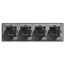 BSEED EU konnektor dupla USB töltővel (2,1A), üveg előlap 12