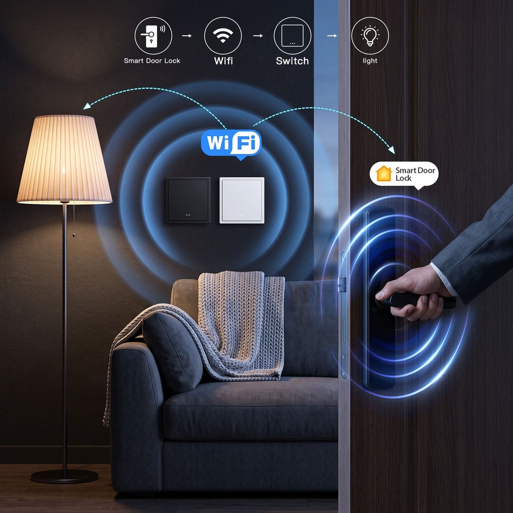 BSEED Gand Wifi-s okos villanykapcsoló (nullvezetős), jelzőfénnyel 7