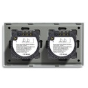 BSEED Wifi-s dupla érintős redőnykapcsoló, 157 mm-es kristályüveg előlap 15