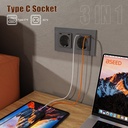 BSEED EU konnektor dupla USB-C töltővel (2,1A), üveg előlap 4