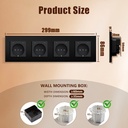 BSEED EU konnektor dupla USB-C töltővel (2,1A), üveg előlap 6