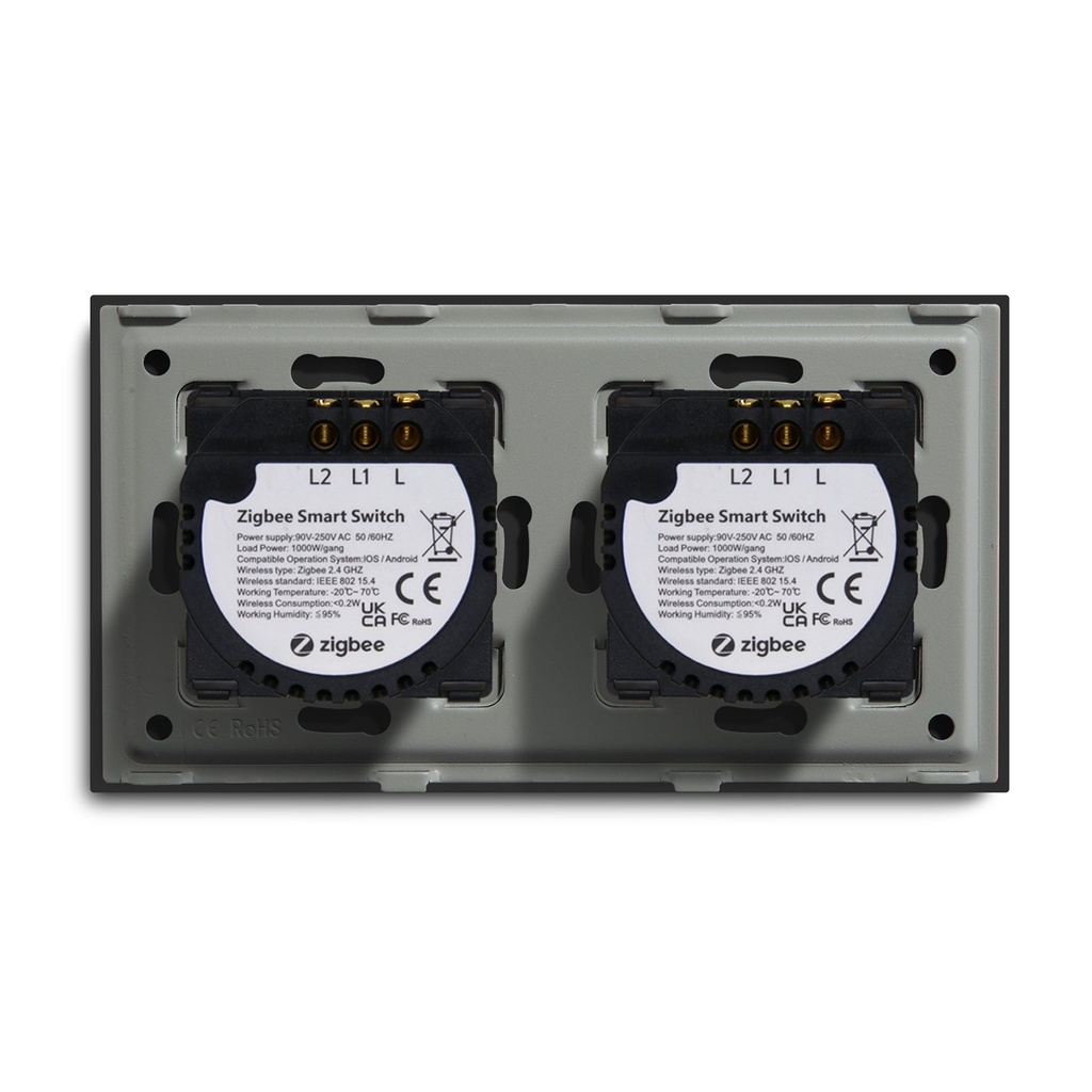 BSEED Zigbee dupla okos villanykapcsoló (nullvezeték nélkül), 157 mm 11
