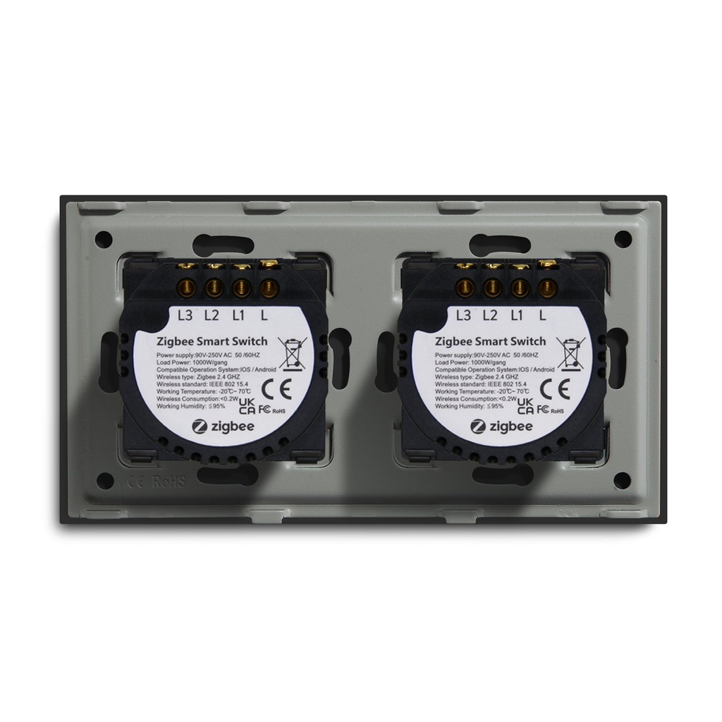 BSEED Zigbee dupla okos villanykapcsoló (nullvezeték nélkül), 157 mm 13