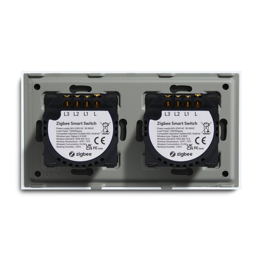 BSEED Zigbee dupla okos villanykapcsoló (nullvezeték nélkül), 157 mm 15