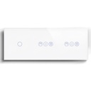 BSEED Wifi-s érintős villanykapcsoló dupla redőnykapcsolóval, 228 mm