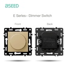BSEED DIY Part Customized Free Combinations Mechanical Light Switch Wall Socket Insert Gold Color