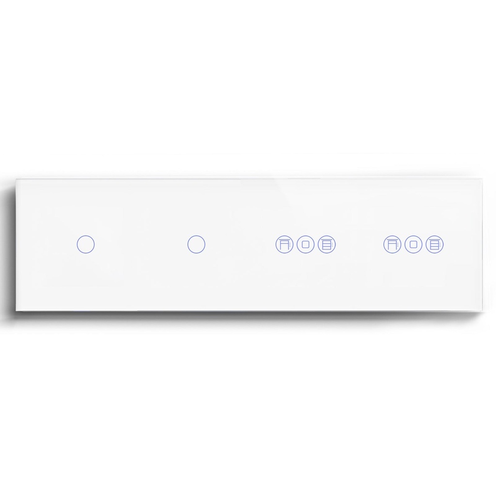 BSEED Wifi-s dupla villanykapcsoló dupla redőnykapcsolóval, 299 mm