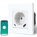 BSEED Echo Zigbee okos EU konnektor fogyasztásméréssel