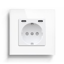 BSEED EU konnektor dupla USB-C töltővel (2,1A), üveg előlap