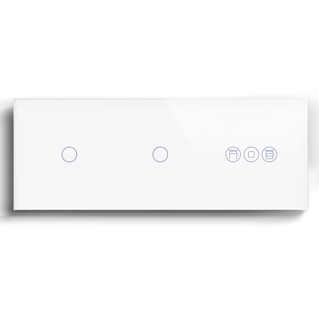 BSEED Wifi-s dupla villanykapcsoló redőnykapcsolóval, 228 mm