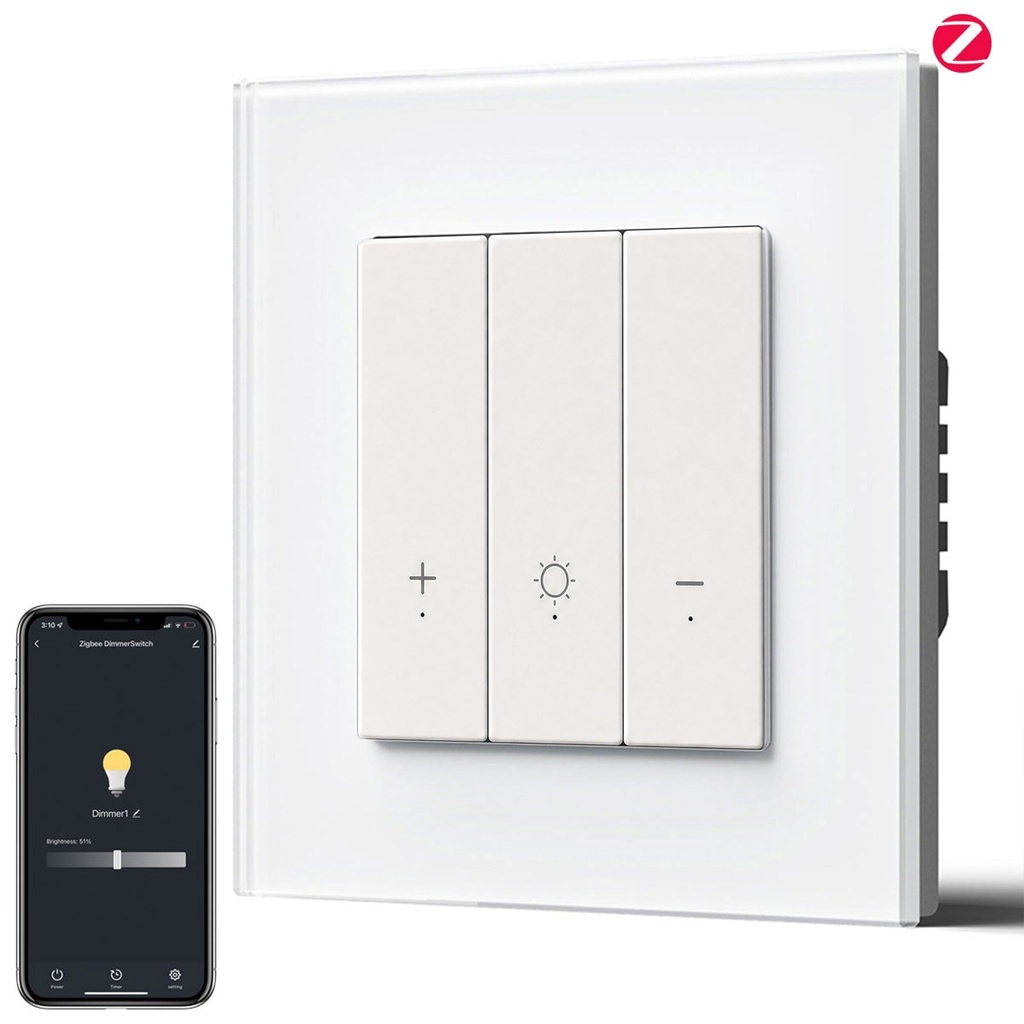 BSEED Echo Zigbee okos fényerő-szabályzó, egykapcsolós, kétutas vezérléssel