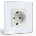 BSEED EU Wall Sockets Power Outlets Glass Panel 16A