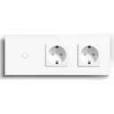 Bseed Smart WiFi 1/2/3 Gang Light Switches Multi Control With Double EU Normal Standard Wall Sockets