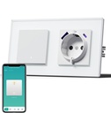BSEED Zigbee okos villanykapcsoló (nullvezetékes) konnektorral, 20W-os USB-C töltővel