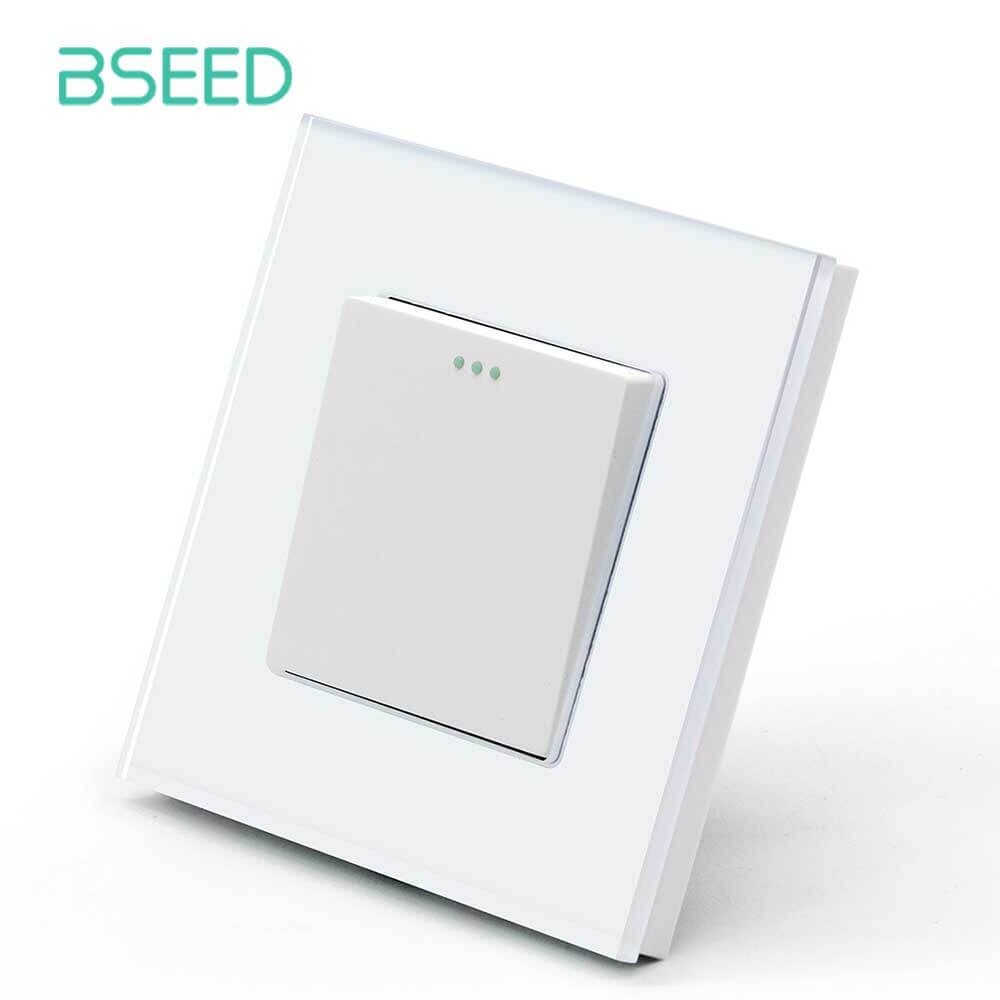 BSEED Wall Switches Automatic Rebound 1Way Glass Mechanical Light Switches Reset Switches Return to Initial Position