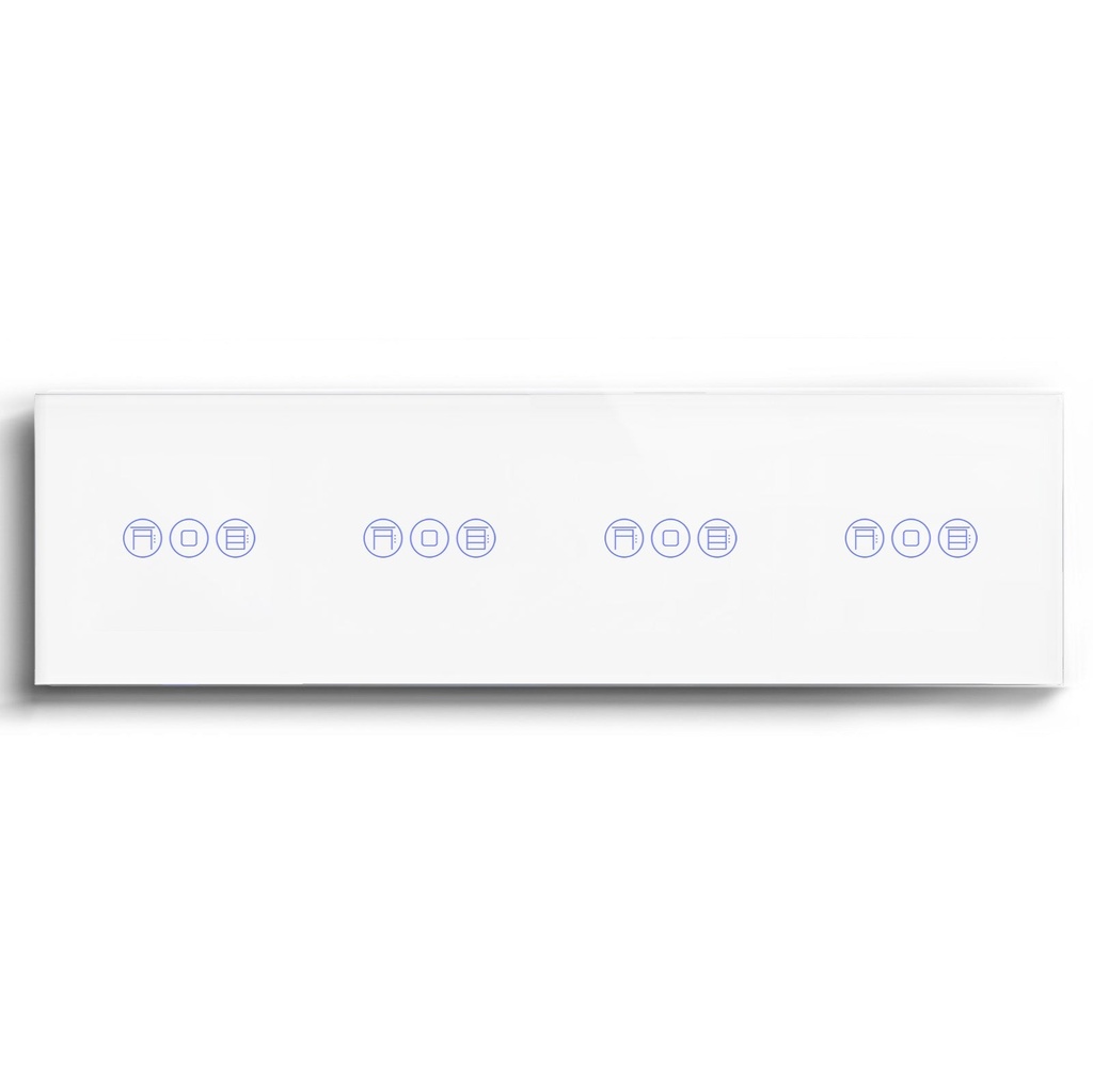 BSEED WiFi Quadruple Roller Shutter Switch Touch Panel Voice Control 299mm