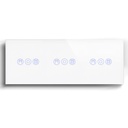 BSEED Wifi-s hármas érintős redőnykapcsoló, 228 mm-es üveg előlap