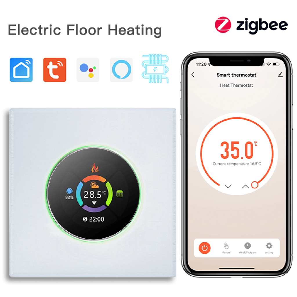 BSEED zigbee Floor Heating Room Thermostat Controller Rotary Button