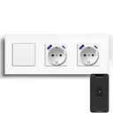 Echo Series Smart Wifi Switch With Double EU Socket with 20W usb type-c port 228mm