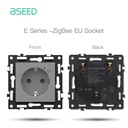 BSEED Echo Click Zigbee-s moduláris kapcsoló- és konnektorbetét, szürke