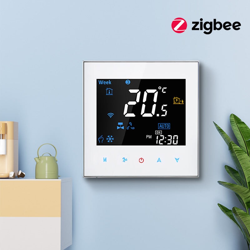 BSEED Zigbee okos termosztát központi klímához (fan coil)