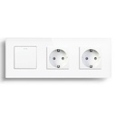 BSEED 1/2/3 Gang 1/2 Way Light Switch With Normal Eu Socket