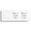 BSEED Light Switch With Normal Eu Socket With fast charge USB-c