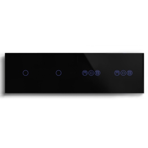 BSEED Wifi-s dupla villanykapcsoló dupla redőnykapcsolóval, 299 mm